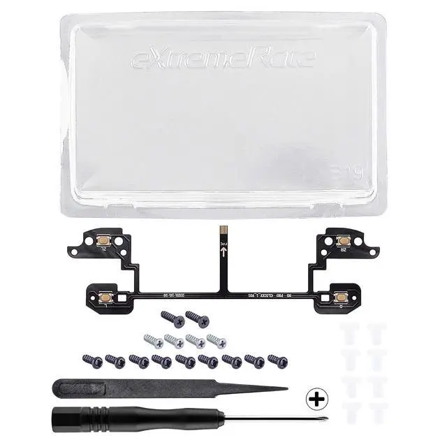 Alt view image 2 of 7 - Clicky Hair Trigger Kit for Nintendo Switch Pro Controller Shoulder Buttons, Custom Flashshot Trigger Stop Flex Cable for Nintendo Switch Pro Controller @