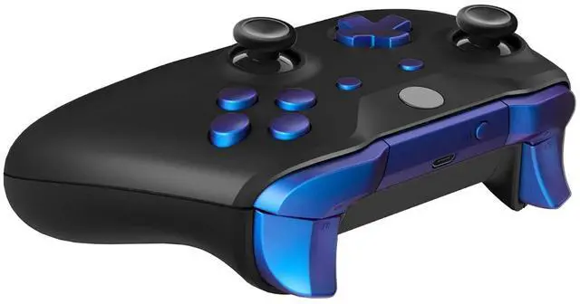 Alt view image 5 of 7 - LB RB LT RT Bumpers Triggers D-Pad ABXY Start Back Sync Buttons, Chameleon Purple Blue Full Set Buttons Repair Kits with Tools for Xbox One S & Xbox One X Controller (Model 1708) @