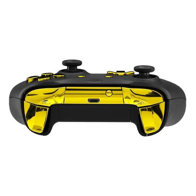 Alt view image 6 of 7 - LB RB LT RT Bumpers Triggers D-Pad ABXY Start Back Sync Buttons, Chrome Gold Full Set Buttons Repair Kits with Tools for Xbox One S & Xbox One X Controller (Model 1708) @