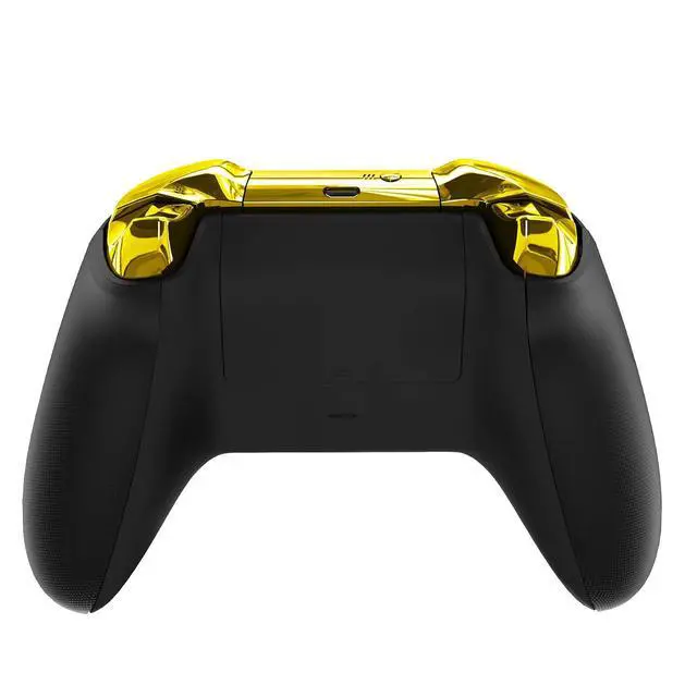 Alt view image 7 of 7 - LB RB LT RT Bumpers Triggers D-Pad ABXY Start Back Sync Buttons, Chrome Gold Full Set Buttons Repair Kits with Tools for Xbox One S & Xbox One X Controller (Model 1708) @