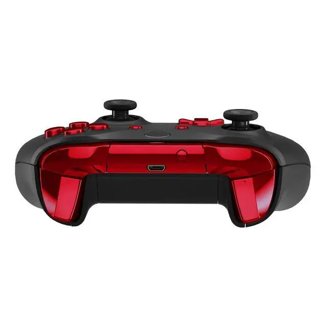 Alt view image 6 of 7 - LB RB LT RT Bumpers Triggers D-Pad ABXY Start Back Sync Buttons, Chrome Red Full Set Buttons Repair Kits with Tools for Xbox One S & Xbox One X Controller (Model 1708) @