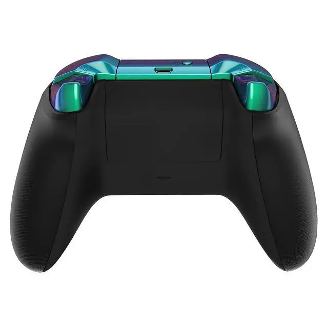 Alt view image 7 of 7 - LB RB LT RT Bumpers Triggers D-Pad ABXY Start Back Sync Buttons, Full Set Buttons Repair Kits with Tools for Xbox One S & Xbox One X Controller (Model 1708) (Chameleon Green Purple) @