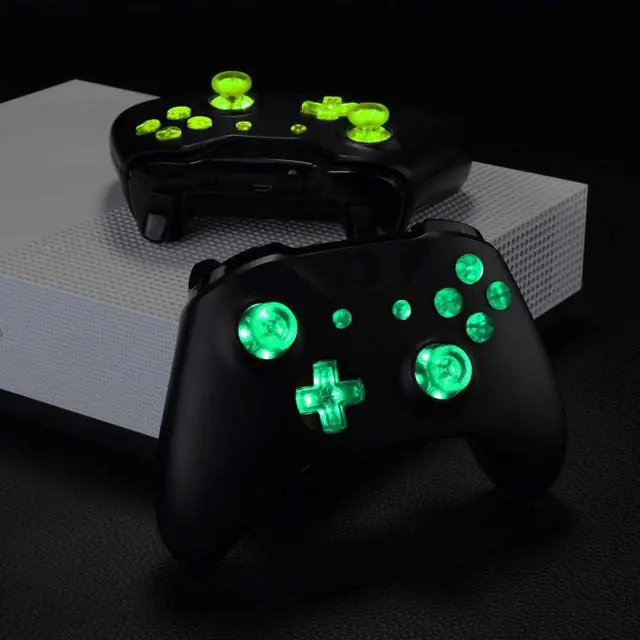 Alt view image 6 of 7 - Multi-Colors Luminated Dpad Thumbsticks Start Back ABXY Action Buttons (DTF) LED Kit for Xbox One Standard, Xbox One S X Controller 7 Colors 9 Modes Button Control -Controller NOT Included @
