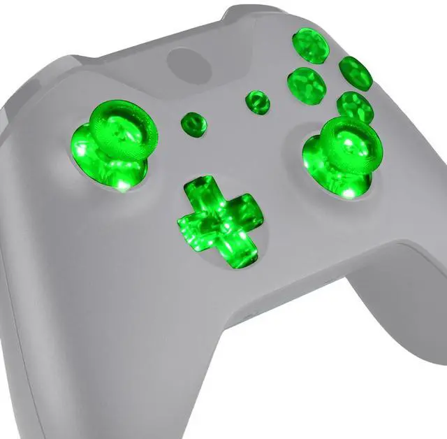 Main image of Multi-Colors Luminated Dpad Thumbsticks Start Back ABXY Action Buttons (DTF) LED Kit for Xbox One Standard, Xbox One S X Controller 7 Colors 9 Modes Button Control -Controller NOT Included @