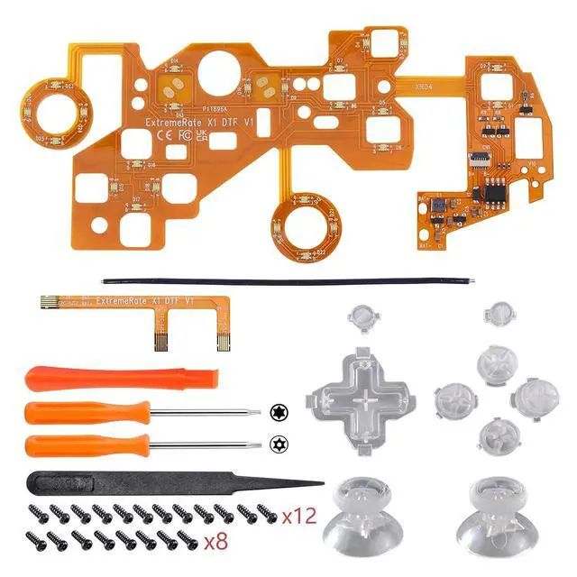 Alt view image 2 of 7 - Multi-Colors Luminated Dpad Thumbsticks Start Back ABXY Action Buttons (DTF) LED Kit for Xbox One Standard, Xbox One S X Controller 7 Colors 9 Modes Button Control -Controller NOT Included @