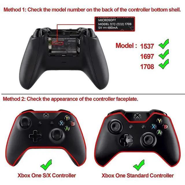 Alt view image 3 of 7 - Multi-Colors Luminated D-pad Thumbsticks Start Back ABXY Buttons (DTF) LED Kit for Xbox One Standard, Xbox One S X Controller with Black Classical Symbols Buttons - Controller NOT Included @