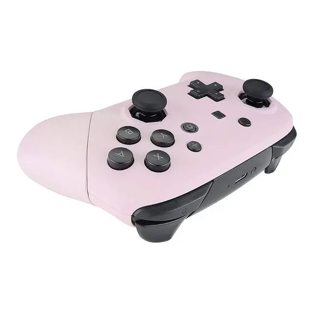 Alt view image 6 of 7 - Cherry Blossoms Pink Octagonal Gated Sticks Faceplate Backplate Handles Cover, DIY Replacement Hand Grip Housing Shell for Nintendo Switch Pro Controller - Controller NOT Included @