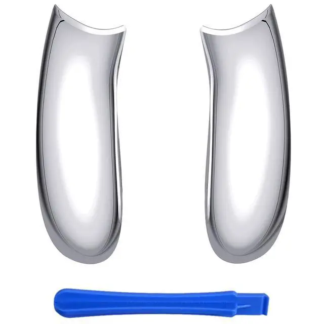 Alt view image 3 of 7 - Replacement Side Rails Grip for Xbox Core Wireless Controller, Chrome Silver Custom Accessories Back Panesl Handles Cover Shell for Xbox Series X & S Controller @