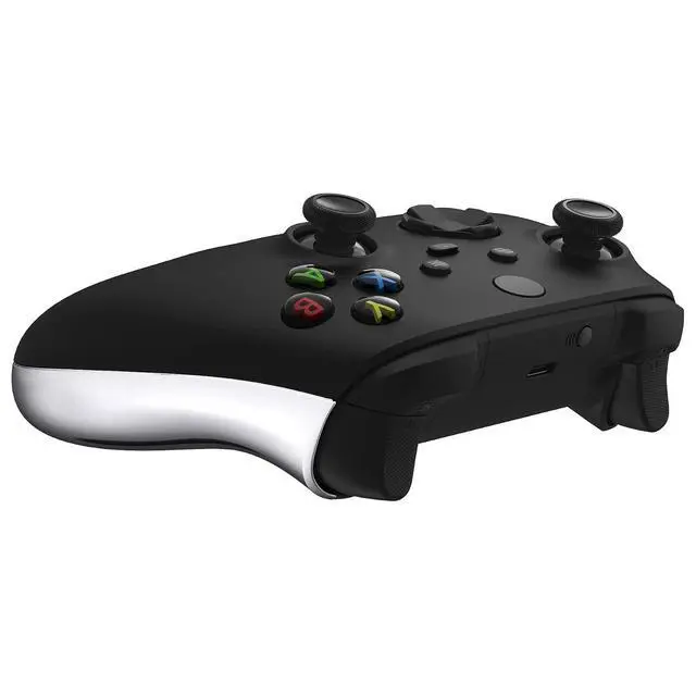 Alt view image 7 of 7 - Replacement Side Rails Grip for Xbox Core Wireless Controller, Chrome Silver Custom Accessories Back Panesl Handles Cover Shell for Xbox Series X & S Controller @