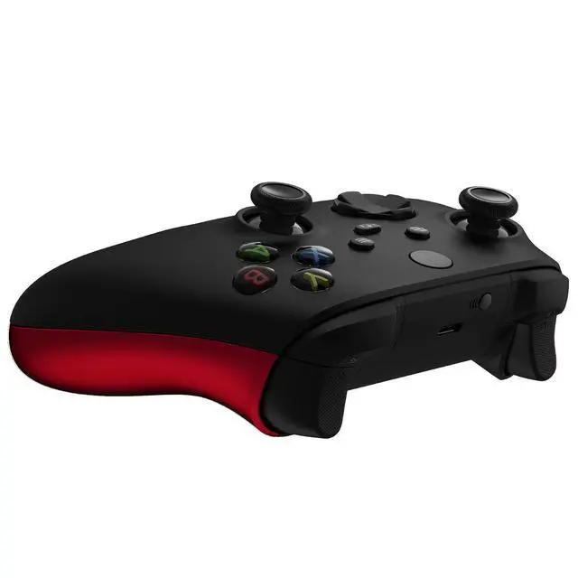 Alt view image 7 of 7 - Controller Grip for Xbox Series X & S, Scarlet Red Soft Touch Comfortable Left Right Side Rails, Replacement Parts Rear Shell for Xbox Core Wireless Controller @