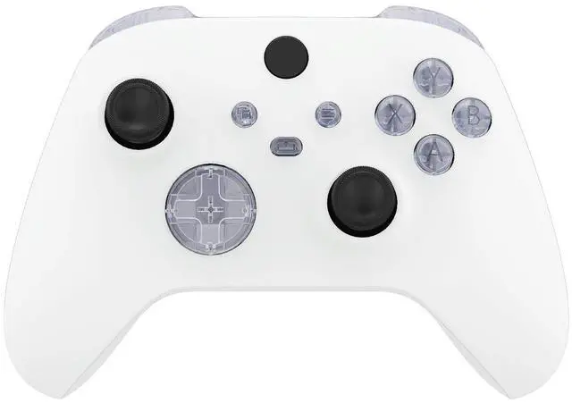 Main image of Replacement Buttons for Xbox Series X & S Controller, Clear Custom Accessories Repair Bumpers Trigers Dpad ABXY Start Back Sync Share Keys Parts for Xbox Core Wireless Controller @