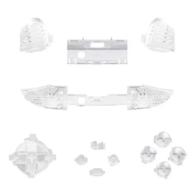 Alt view image 3 of 7 - Replacement Buttons for Xbox Series X & S Controller, Clear Custom Accessories Repair Bumpers Trigers Dpad ABXY Start Back Sync Share Keys Parts for Xbox Core Wireless Controller @