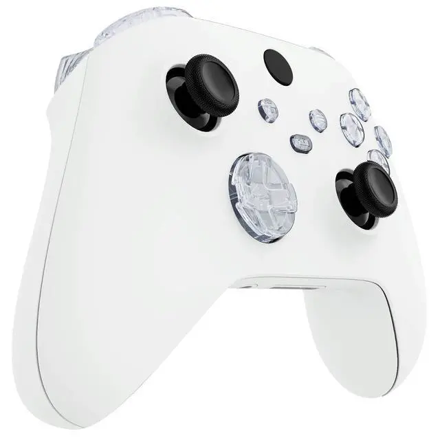 Alt view image 4 of 7 - Replacement Buttons for Xbox Series X & S Controller, Clear Custom Accessories Repair Bumpers Trigers Dpad ABXY Start Back Sync Share Keys Parts for Xbox Core Wireless Controller @