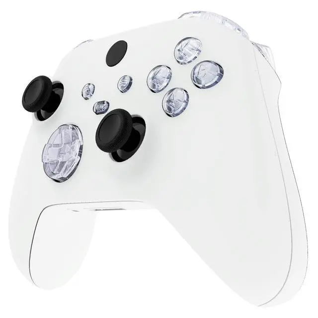 Alt view image 5 of 7 - Replacement Buttons for Xbox Series X & S Controller, Clear Custom Accessories Repair Bumpers Trigers Dpad ABXY Start Back Sync Share Keys Parts for Xbox Core Wireless Controller @