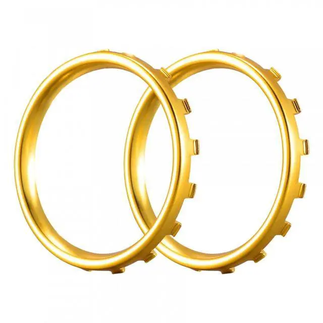 Alt view image 4 of 7 - Matte Chrome Gold Accent Rings Accessories for Xbox One Elite Controller, Replacement Parts Profile Switch Buttons for Xbox One Elite Controller (Model 1698) - Pack of 2 @
