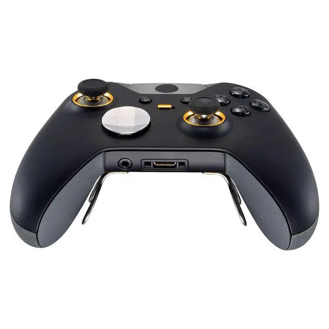 Alt view image 7 of 7 - Matte Chrome Gold Accent Rings Accessories for Xbox One Elite Controller, Replacement Parts Profile Switch Buttons for Xbox One Elite Controller (Model 1698) - Pack of 2 @