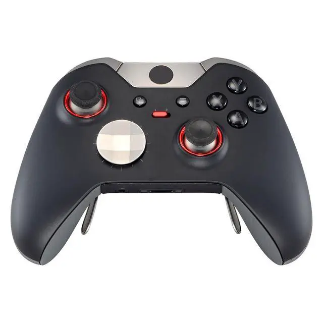 Alt view image 5 of 7 - Matte Chrome Red Accent Rings Accessories for Xbox One Elite Controller, Replacement Parts Profile Switch Buttons for Xbox One Elite Controller (Model 1698) - Pack of 2 @