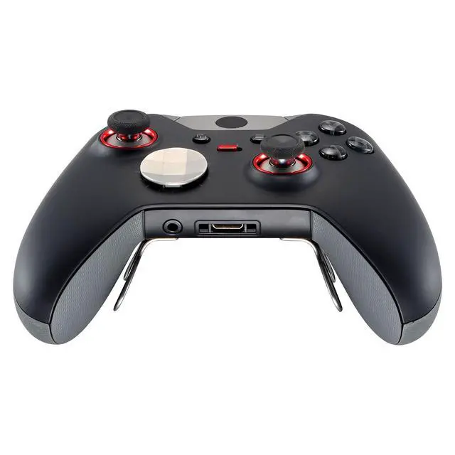 Alt view image 7 of 7 - Matte Chrome Red Accent Rings Accessories for Xbox One Elite Controller, Replacement Parts Profile Switch Buttons for Xbox One Elite Controller (Model 1698) - Pack of 2 @