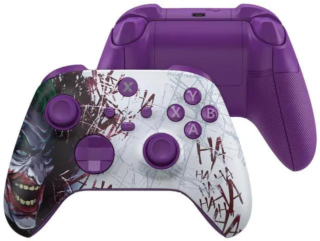 Main image of ASR Version Performance Rubberized Full Set Shell Buttons for Xbox Core Controller, Redesigned Grip Diamond Texture Handles Backplate Case for Xbox Series X & S Controller - Clown Hahaha @