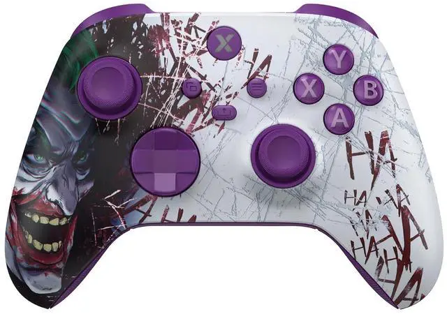 Alt view image 4 of 7 - ASR Version Performance Rubberized Full Set Shell Buttons for Xbox Core Controller, Redesigned Grip Diamond Texture Handles Backplate Case for Xbox Series X & S Controller - Clown Hahaha @