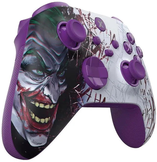 Alt view image 5 of 7 - ASR Version Performance Rubberized Full Set Shell Buttons for Xbox Core Controller, Redesigned Grip Diamond Texture Handles Backplate Case for Xbox Series X & S Controller - Clown Hahaha @