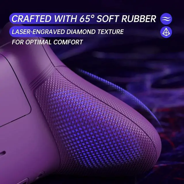 Alt view image 7 of 7 - ASR Version Performance Rubberized Full Set Shell Buttons for Xbox Core Controller, Redesigned Grip Diamond Texture Handles Backplate Case for Xbox Series X & S Controller - Clown Hahaha @