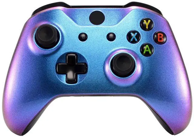 Main image of Purple and Blue Chameleon Front Housing Shell Faceplate for Xbox One X S Controller Model 1708 - Controller NOT Included @