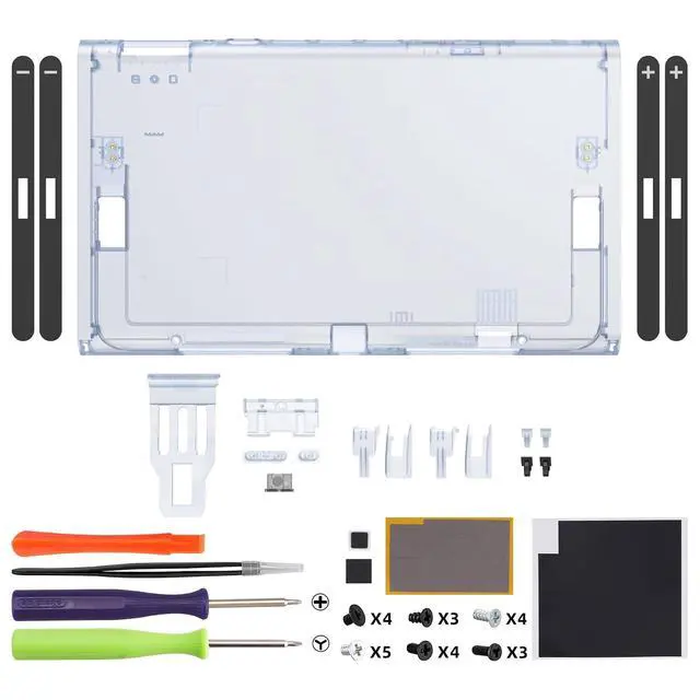 Alt view image 2 of 7 - Replacement DIY Rear Back Plate for Nintendo Switch 2 Handheld Console, Custom Housing Cover Shell Case for Switch 2 (Without Kickstand) - Clear Glacier Blue @