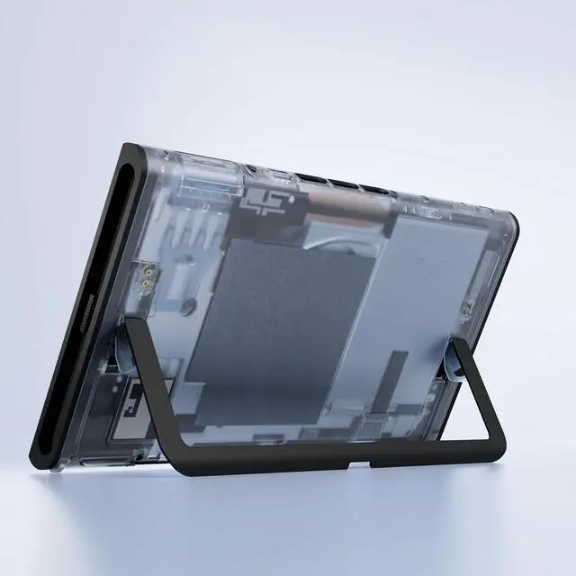 Alt view image 4 of 7 - Replacement DIY Rear Back Plate for Nintendo Switch 2 Handheld Console, Custom Housing Cover Shell Case for Switch 2 (Without Kickstand) - Clear Glacier Blue @