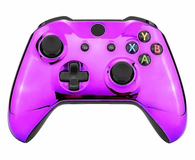 Main image of Chrome Purple Edition Front Housing Shell for Xbox One Wireless Controller Model 1708, Replacement Custom Faceplate Cover for Xbox One S & X Controller @