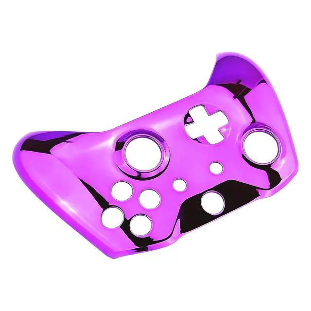 Alt view image 7 of 7 - Chrome Purple Edition Front Housing Shell for Xbox One Wireless Controller Model 1708, Replacement Custom Faceplate Cover for Xbox One S & X Controller @