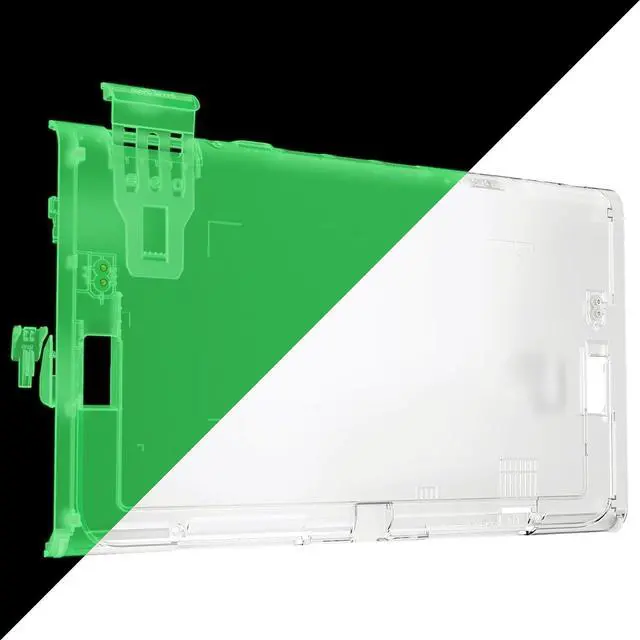 Main image of Replacement DIY Rear Back Plate for Nintendo Switch 2 Handheld Console, Custom Housing Cover Shell Case for Switch 2 (Without Kickstand) - Glow in Dark - Green @