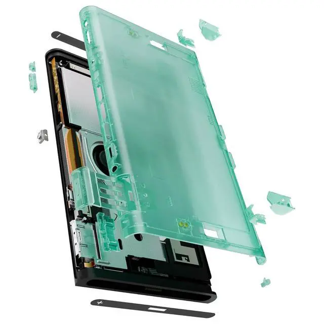 Alt view image 7 of 7 - Replacement DIY Rear Back Plate for Nintendo Switch 2 Handheld Console, Custom Housing Cover Shell Case for Switch 2 (Without Kickstand) - Emerald Green @