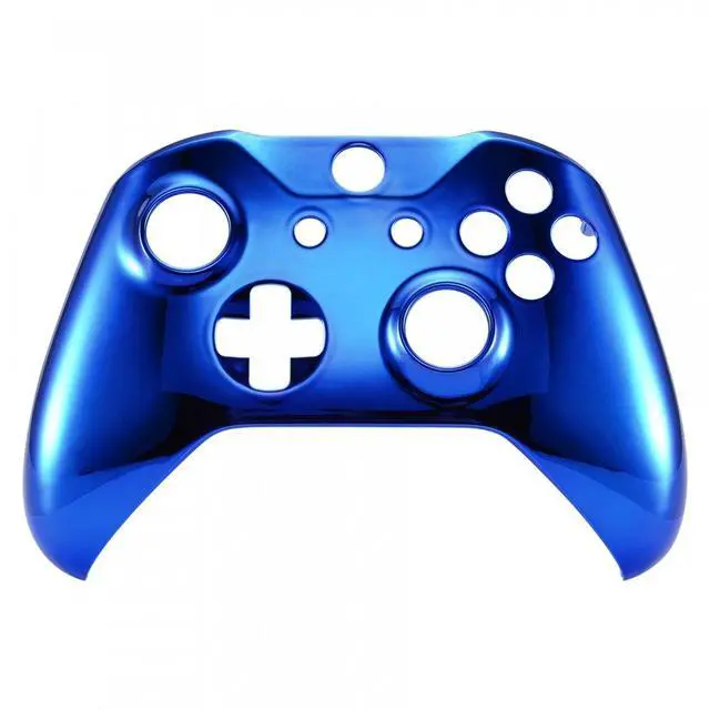 Alt view image 7 of 7 - Chrome Blue Edition Front Housing Shell for Xbox One Wireless Controller Model 1708, Replacement Custom Faceplate Cover for Xbox One S & One X Controller @