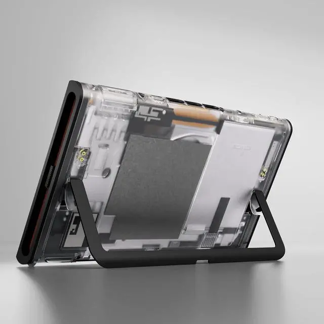 Alt view image 4 of 7 - Replacement DIY Rear Back Plate for Nintendo Switch 2 Handheld Console, Custom Housing Cover Shell Case for Switch 2 (Without Kickstand) - Clear @