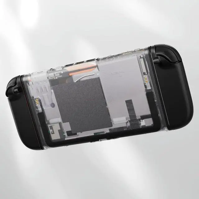 Alt view image 6 of 7 - Replacement DIY Rear Back Plate for Nintendo Switch 2 Handheld Console, Custom Housing Cover Shell Case for Switch 2 (Without Kickstand) - Clear @