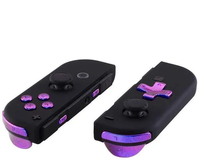 Main image of Chameleon Purple Blue D-pad ABXY Keys SR SL L R ZR ZL Trigger Buttons Springs, Replacement Full Set Buttons Kits for Nintendo Switch & Oled Joycon (Only Fits Joycon D-pad Shell) @