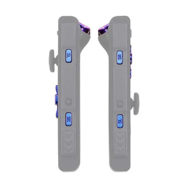 Alt view image 5 of 7 - Chameleon Purple Blue D-pad ABXY Keys SR SL L R ZR ZL Trigger Buttons Springs, Replacement Full Set Buttons Kits for Nintendo Switch & Oled Joycon (Only Fits Joycon D-pad Shell) @