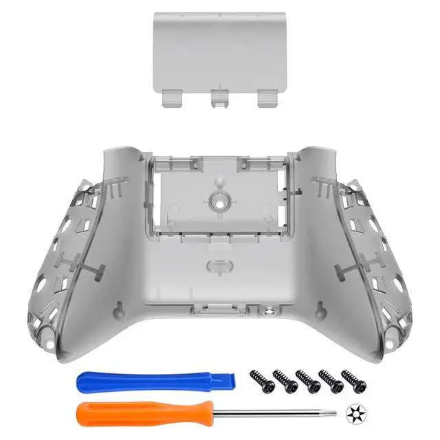 Alt view image 3 of 7 - Custom Back Shell for Xbox Series X & S Controller, Clear Black Replacement Battery Cover & Bottom Shell for Xbox Core Wireless Controller @