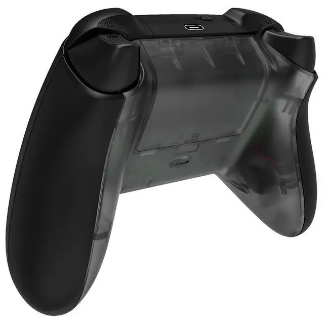 Alt view image 5 of 7 - Custom Back Shell for Xbox Series X & S Controller, Clear Black Replacement Battery Cover & Bottom Shell for Xbox Core Wireless Controller @