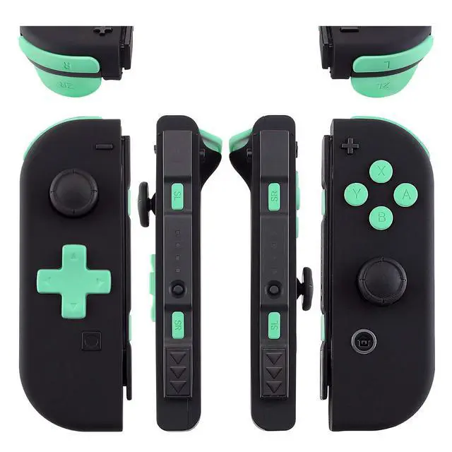 Alt view image 3 of 7 - Mint Green D-pad ABXY Keys SR SL L R ZR ZL Trigger Buttons Springs, Replacement Full Set Buttons Fix Kits for Nintendo Switch & Switch OLED Joycon (D-pad ONLY Fits for Joycon D-pad Shell) @