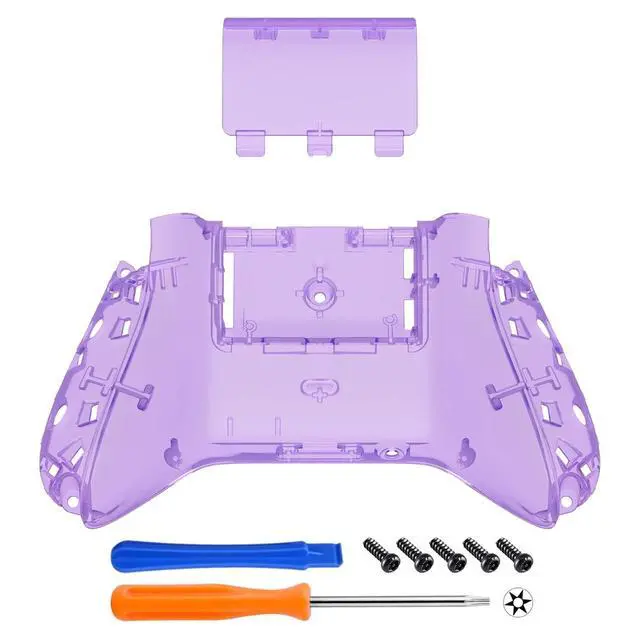 Alt view image 3 of 7 - Custom Back Cover Shell for Xbox Core Wireless Controller, Clear Atomic Purple Replacement Controller Battery Cover & Bottom Shell for Xbox Series X & S @