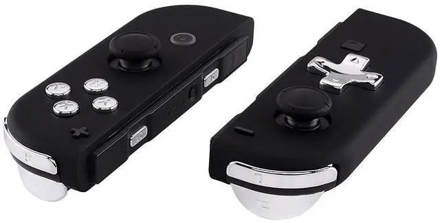 Main image of Chrome Silver D-pad ABXY Keys SR SL L R ZR ZL Trigger Buttons Springs, Replacement Full Set Buttons Fix Kits for Nintendo Switch & Oled Joycon (D-pad ONLY Fits for Joycon D-pad Shell) @