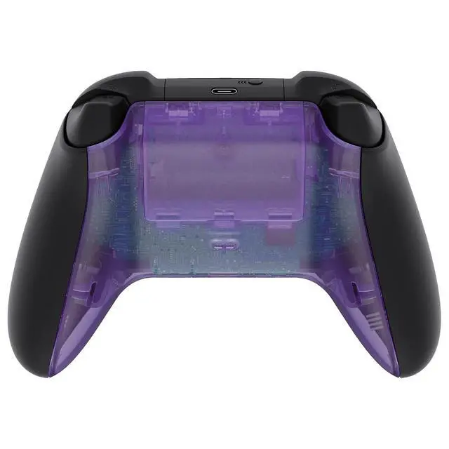 Alt view image 4 of 7 - Custom Back Cover Shell for Xbox Core Wireless Controller, Clear Atomic Purple Replacement Controller Battery Cover & Bottom Shell for Xbox Series X & S @