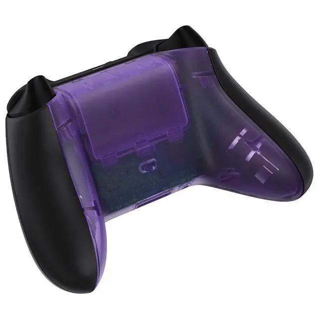 Alt view image 7 of 7 - Custom Back Cover Shell for Xbox Core Wireless Controller, Clear Atomic Purple Replacement Controller Battery Cover & Bottom Shell for Xbox Series X & S @