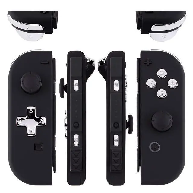 Alt view image 3 of 7 - Chrome Silver D-pad ABXY Keys SR SL L R ZR ZL Trigger Buttons Springs, Replacement Full Set Buttons Fix Kits for Nintendo Switch & Oled Joycon (D-pad ONLY Fits for Joycon D-pad Shell) @