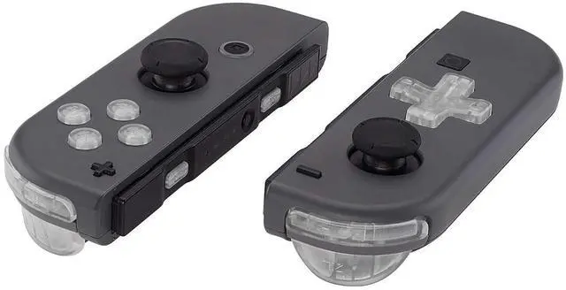 Main image of Transparent Clear D-pad ABXY Keys SR SL L R ZR ZL Trigger Buttons Springs, Replacement Full Set Buttons Fix Kits for Nintendo Switch & OLED Joycon (D-pad ONLY Fits for Joycon D-pad Shell) @