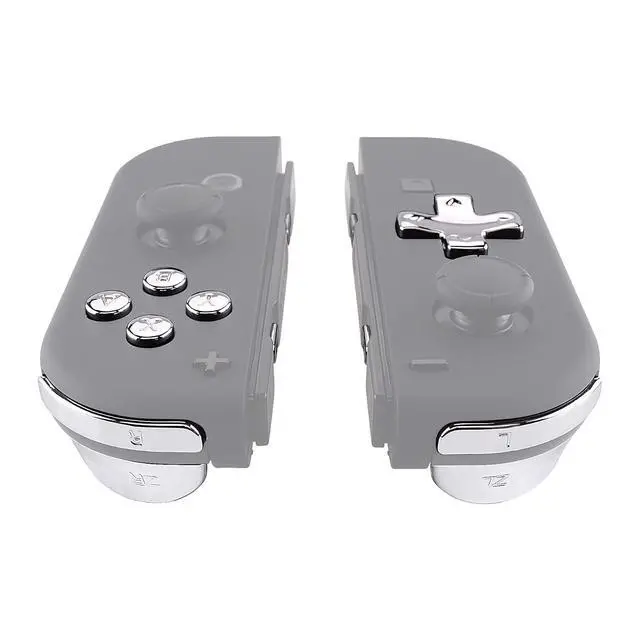 Alt view image 4 of 7 - Chrome Silver D-pad ABXY Keys SR SL L R ZR ZL Trigger Buttons Springs, Replacement Full Set Buttons Fix Kits for Nintendo Switch & Oled Joycon (D-pad ONLY Fits for Joycon D-pad Shell) @