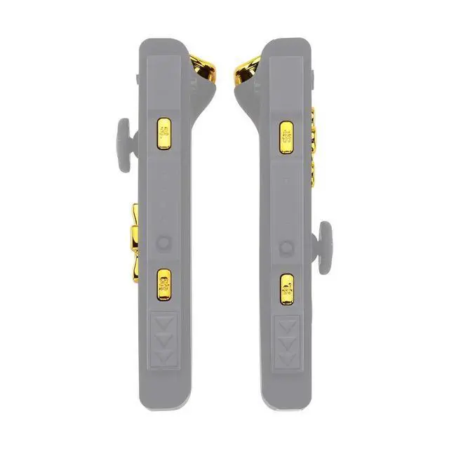 Alt view image 5 of 7 - Chrome Gold D-pad ABXY Keys SR SL L R ZR ZL Trigger Buttons Springs, Replacement Full Set Buttons Fix Kits for Nintendo Switch & Switch Oled Joycon (D-pad ONLY Fits for Joycon D-pad Shell) @