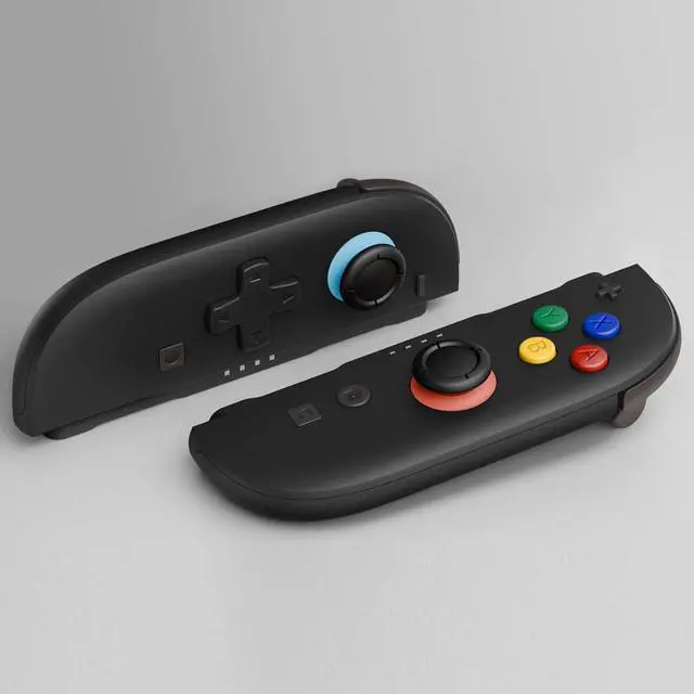 Alt view image 4 of 7 - DIY Replacement Shell (D-Pad Ver) Buttons for Joycon 2, Custom Full Set Housing + Decorative Strips + Middle Bracket + Buttons for Nintendo Switch 2 Controller - Deluxe Version - Black @